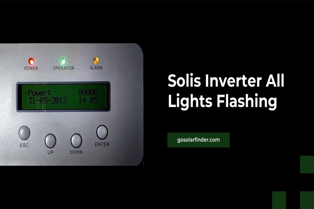 Solis Inverter All Lights Flashing